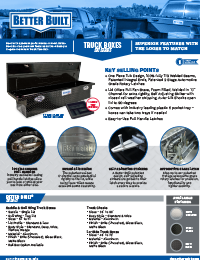 BETTER BUILT Truck Boxes Sell Sheet